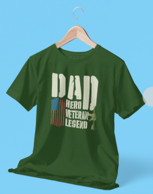 Dad Hero Veteran Legend Tee